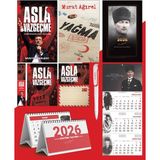 Asla Vazgeçme - Ayraç - Kartpostal - Poster - Yağma - Sayıştay Belgeleri - 2026 Ajanda Komutan - Gazi Duvar Takvimi - Masa Takvimi