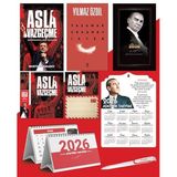 Asla Vazgeçme - Ayraç - Kartpostal - Poster - Yaşamak Cesaret İster - 2026 Ajanda Gazi Paşa - Ayyıldız Ahşap Duvar Takvimi - Masa Takvimi