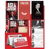 Asla Vazgeçme - Ayraç - Kartpostal - Poster - Yaşamak Cesaret Ister - 2026 Ajanda Gazi Paşa - Imza Duvar Takvimi - Masa Takvimi