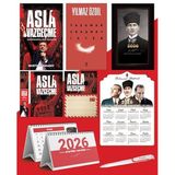 Asla Vazgeçme - Ayraç - Kartpostal - Poster - Yaşamak Cesaret İster - 2026 Ajanda Kalpaklı - Ata Ahşap Duvar Takvimi - Masa Takvimi