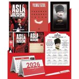Asla Vazgeçme - Ayraç - Kartpostal - Poster - Yaşamak Cesaret İster - 2026 Ajanda Komutan - Kalpaklı Ahşap Duvar Takvimi - Masa Takvimi