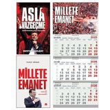 Asla Vazgeçme ve Millete Emanet - Gemici Duvar Takvimi-Me