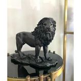 Aslan Biblo Heykel Siyah-Gold