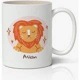 Aslan Burcu Baskılı Kupa Bardak - Baskılı Kahve Kupa Bardak