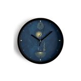 Aslan Burcu - Burçlar Modern Duvar Saati - 35cm - Önü Camlı Siyah Kasa - Sessiz Mekanizma, JH0920S35SKP
