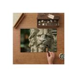 Aslan Heykeli Tasarımı 240 Parça Ahşap Puzzle Ahşap Kutuda MP06298
