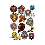 Aslan Lions Sticker Set-1 14 Parça Telefon, Tablet, Defter, Laptop Sticker