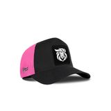Aslan Logolu Cordura Siyah-Pembe Trucker Şapka