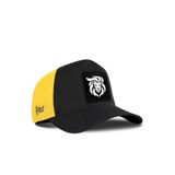 Aslan Logolu Cordura Siyah-Sarı Trucker Şapka