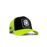 Aslan Logolu Neon-Siyah Trucker Şapka
