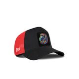 Aslan Logolu Siyah-Kırmızı Trucker Şapka