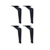 ASLAN METAL VE PLASTİK 20 Cm Lama Model Siyah Metal Mobilya, Dolap, Koltuk, Tv Ünitesi Ayakları Metal (4 ADET)