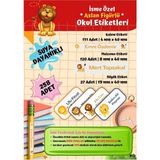 Aslan Okul Etiketi Defter Etiketi Kalem Etiketi Kişiye Özel Suya Dayanıklı Isim Yazılabilien - 1 - Çok Renkli
