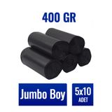 ASLAN PLASTİK Çöp Torbası Jumbo Boy 10’lu 5 Rulo 400 GR Kalın 80x110 Çöp Poşeti