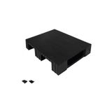 Aslan Ticaret 60 X 80 X 15 CM SİYAH ÜZERİ KAPALI PLASTİK PALET