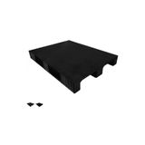 Aslan Ticaret 80 X 120 X 15 Cm 2 Kızaklı Siyah Üzeri Kapalı Plastik Palet