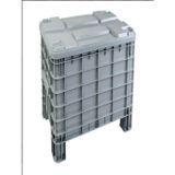Aslan Ticaret Kapaklı Tekerleksiz Plastik Tekne / Endüstriyel Taşıma Kasası 80x120x92 (EnxBoyxYükseklik)