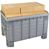 Aslan Ticaret Tekerleksiz Plastik Tekne / Endüstriyel Taşıma Kasası 60x80x63 (EnxBoyxYükseklik)