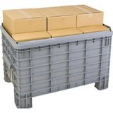 Aslan Ticaret Tekerleksiz Plastik Tekne / Endüstriyel Taşıma Kasası 80x120x92 (EnxBoyxYükseklik)