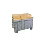 Aslan Ticaret Tekerleksiz Plastik Tekne/Endüstriyel Taşıma Kasası 60 * 80 * 63 (En*Boy*Yükseklik)