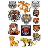 Aslan Ve Kaplan Sticker Set 13 Parça Telefon, Tablet, Defter, Laptop Sticker