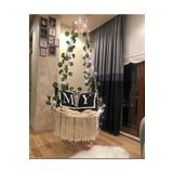 AslanButik Makrome Özel Örgü Salıncak Hamak Pamuk Ip 60 X 80