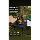 AslanCamping 50x50x50 cm Katlanır Kamp ve Piknik Masası – Hafif, Dayanıklı ve Taşınabilir