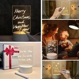Aslanoğlu Store 3D Görselleştirme LED Lambası USB Kablolu Işıklı Otomatik Kalemli Silgili Kreatif Beyaz - 0 - --
