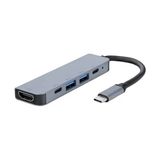 Aslanoğlu Store Çevirici Dönüştürücü Adaptör Macbook 3 In 1 Type-C To Hdmı USB 3.0 - 0 - Siyah