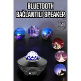 Aslanoğlu Store Çocuklara Özel Şarjlı Bluetooth Hoparlör Parti LED Lambası Yıldızlı Projeksiyon