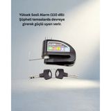 Aslanoğlu Store Güvenli Alarm Disk Fren Kilidi 1 Adet Motosiklet Scooter Bisiklet - Ahşap