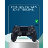 Aslanoğlu Store Kablosuz Ps4 Oyun Kolu Çift Motor Titreşimli Uzun Bataryalı