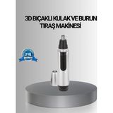 Aslanoğlu Store Kişisel Burun ve Kulak Tıraş Makinesi 3D Kavisli Bıçak ve Kompakt Tasarım