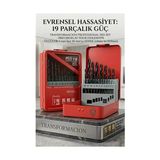 Aslanoğlu Store Mey Ithalat® 19 Parça 1 - 10MM Alüminyum Metal Ağaç Hss Uçlu Din 338RN Matkap Ucu Seti 723033