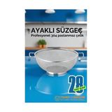 Aslanoğlu Store Mey Ithalat® 28 cm Süzgeç - Makarna Süzgeci Pirinç Meyve Süzgeci 304 Paslanmaz Çelik