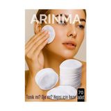 Aslanoğlu Store Mey Ithalat® 70'li Kozmetik Disk Pamuk Premium Makyaj Temizleme Pamuğu Tonik ve Oje Için Çift Tara