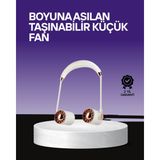 Aslanoğlu Store Mey Ithalat® Boyun Askılı Katlanabilir Fan 1000 Mah USB Şarjlı Taşınabilir