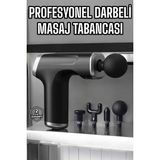 Aslanoğlu Store Mey Ithalat® Masaj Tabancası 4 Başlıklı Kas ve Vücut Ağrıları Için Şarjlı Darbeli - 0 - Siyah
