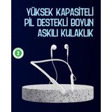 Aslanoğlu Store Mey Ithalat® USB Şarjlı Uzun Ömürlü Boyun Askılı Bluetooth Kulaklık
