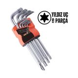 Aslanoğlu Store Mey Ithalat® Yıldız Torx Combination 9 Parça Alyan Seti