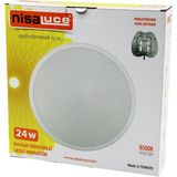 Aslanoğlu Store Nisaluce EAMP-106/B 24W Radar Sensörlü Ledli Armatür Beyaz Çerçeve Mekatronik Aski Sistemi 6500K -