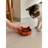 Aslanoğlu Store Papyon Model Beton Kedi Köpek Mama ve Su Kabı 16 cm Çap - Kiremit