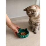 Aslanoğlu Store Papyon Model Beton Kedi Köpek Mama ve Su Kabı 16 cm Çap - Yeşil