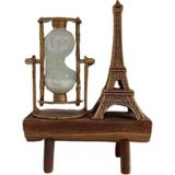 Aslanoğlu Store Paris Eyfel Kulesi Hediyelik Eyfel Retro Kum Saati Dekoratif Eşya - 0 - 19 lt - Ahşap