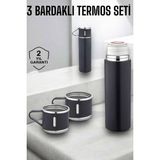 Aslanoğlu Store Paslanmaz Çelik 3’lü Termos Seti Vakumlu ve 8 Saat Isı Koruma