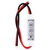 Aslanoğlu Store Powermaster 12-24 Volt Mini Üç Tuşlu Tek Renkli LED Kontrol Cihazı (Kırmızı - Siyah Kablo)