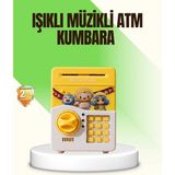Aslanoğlu Store Sarı Elektronik Şifreli Atm Görünümlü Çocuk Kumbarası