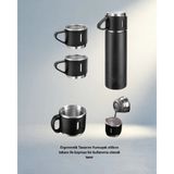 Aslanoğlu Store Şık Paslanmaz Termos ve Ikili Bardak Seti 500 ml Hediye - 0048-Beyaz - 0 - 249 ml