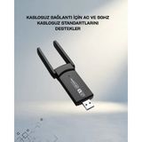 Aslanoğlu Store Taşınabilir AC1200 USB Wifi Adaptör - 50 Gram Ağırlığında - Adaçayı Yeşili
