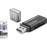 Aslanoğlu Store USB Type-C 3.2 Gen1 Kart Okuyucu Sd Microsd 5 Gbps Siyah C306